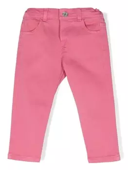 Missoni Kids брюки с узором зигзаг, розовый