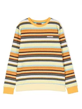 Missoni Kids джемпер в полоску, желтый