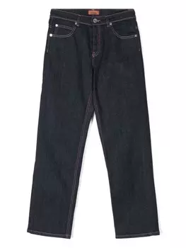 Missoni Kids джинсы с узором зигзаг, синий