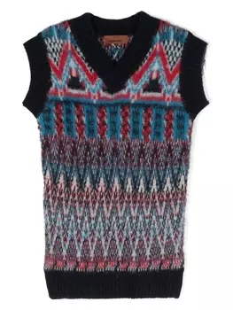 Missoni Kids фактурный жаккардовый топ, мультиколор