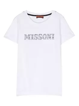 Missoni Kids футболка с логотипом, белый