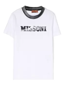 Missoni Kids футболка с логотипом, белый