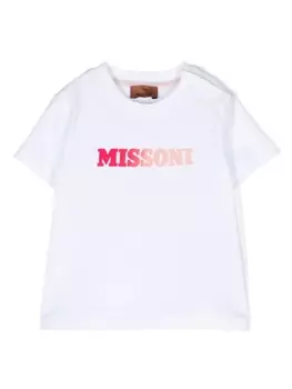 Missoni Kids футболка с логотипом, белый