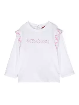 Missoni Kids футболка с логотипом, белый