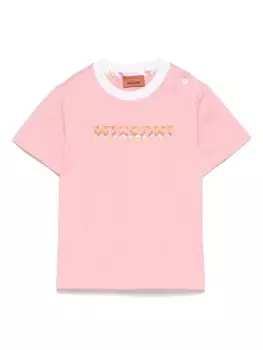Missoni Kids футболка с логотипом, розовый