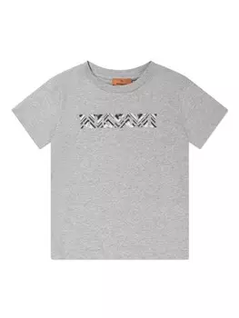 Missoni Kids футболка с логотипом, серый