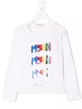 Missoni Kids футболка с принтом, белый