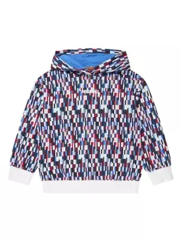 Missoni Kids худи с геометричным принтом, синий