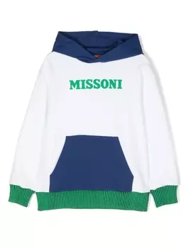 Missoni Kids худи с логотипом, белый