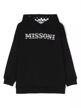 Missoni Kids худи с логотипом, черный