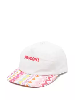Missoni Kids кепка с логотипом, белый