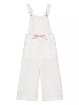 Missoni Kids комбинезон в полоску с пайетками, нейтральный цвет