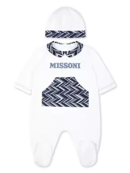 Missoni Kids комплект для вырастания малыша с узором «зигзаг», белый