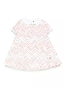 Missoni Kids комплект из платья и блумеров с узором зигзаг, белый