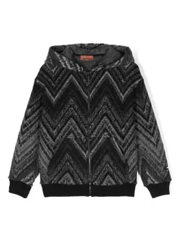 Missoni Kids куртка с шевронным принтом, черный