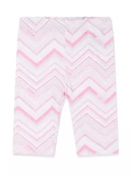 Missoni Kids леггинсы с логотипом, розовый