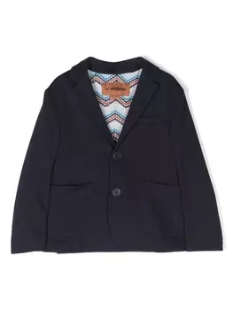 Missoni Kids однобортный блейзер, синий