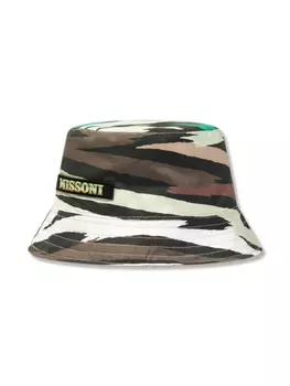 Missoni Kids панама с анималистичным принтом, черный