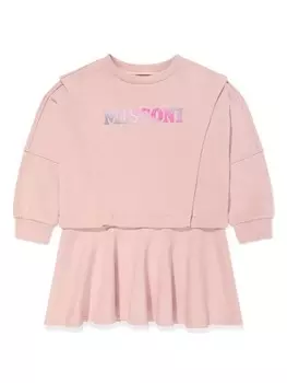Missoni Kids платье с логотипом, розовый