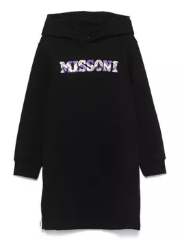 Missoni Kids платье с пайетками, черный