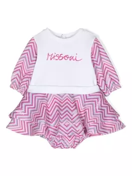 Missoni Kids платье с принтом, белый