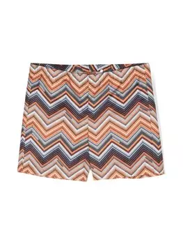 Missoni Kids плавки-шорты с принтом, оранжевый