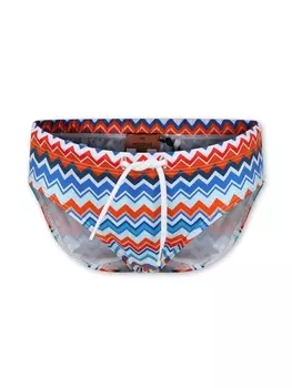 Missoni Kids плавки-шорты с принтом, синий