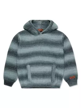 Missoni Kids полосатое худи с эффектом омбре, серый
