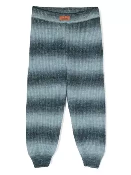 Missoni Kids полосатые брюки с эффектом омбре, серый