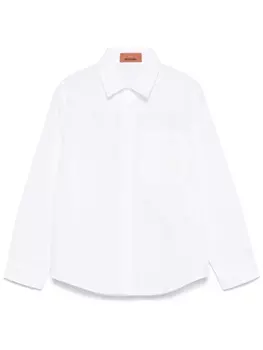 Missoni Kids рубашка с вышитым логотипом, белый