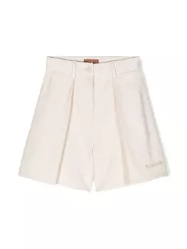 Missoni Kids широкие шорты со складками, нейтральный цвет