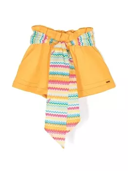 Missoni Kids шорты с драпировкой, желтый