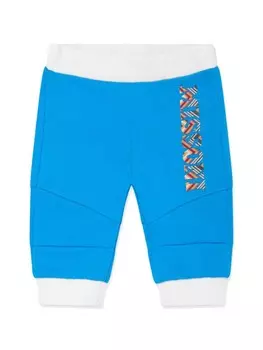 Missoni Kids спортивные брюки с логотипом, синий