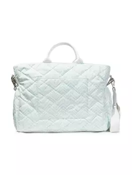 Missoni Kids стеганая пеленальная сумка с узором зигзаг, белый