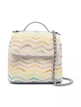 Missoni Kids сумка через плечо с узором зигзаг, белый