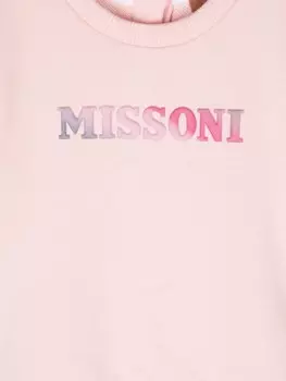 Missoni Kids толстовка с логотипом, розовый