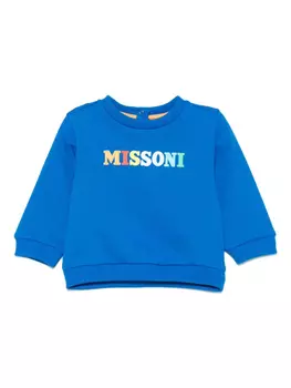 Missoni Kids толстовка с логотипом, синий