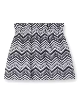Missoni Kids юбка из хлопка с узором «зигзаг», черный