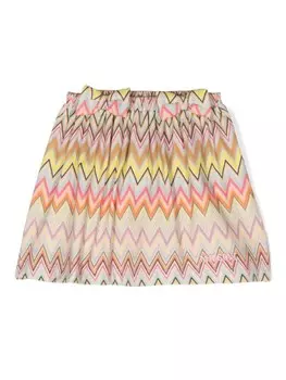 Missoni Kids юбка с зигзагообразным узором, желтый