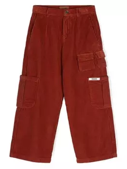 Missoni Kids вельветовые брюки карго, коричневый