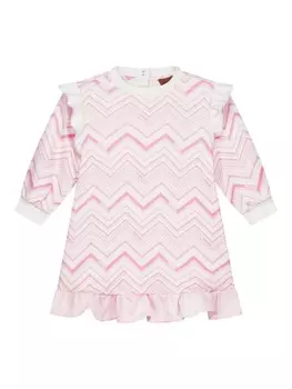 Missoni Kids зигзагообразное платье, белый