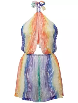 Missoni комбинезон с вырезом халтер и открытой спиной, оранжевый