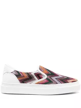 Слипоны Missoni Lurex Zigzag, белый/мультиколор
