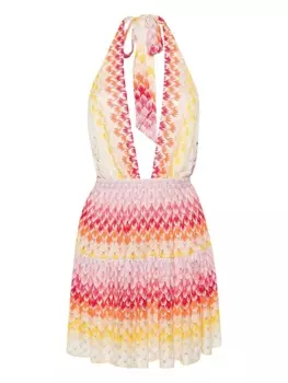 Missoni кружевное платье с открытой спиной, серый