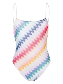 Missoni купальник с узором зигзаг, синий