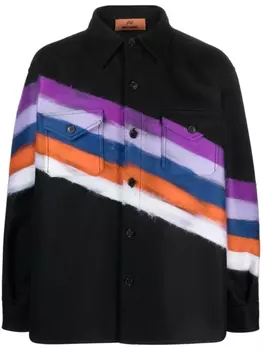 Missoni куртка-рубашка в полоску, черный