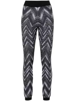 Missoni легинсы с люрексом и узором зигзаг, черный