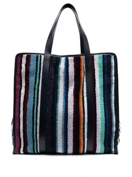 Missoni махровая сумка-тоут в полоску, синий