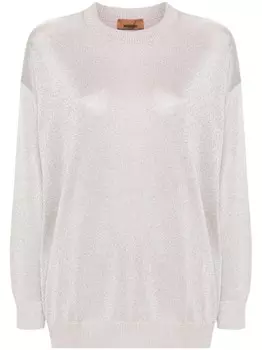 Missoni металлизированный вязаный джемпер, розовый