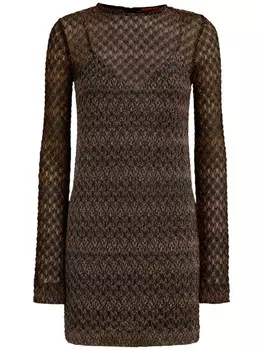 Missoni мини-платье с эффектом ламе, черный